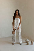 White Strapless Frill Emilia Top