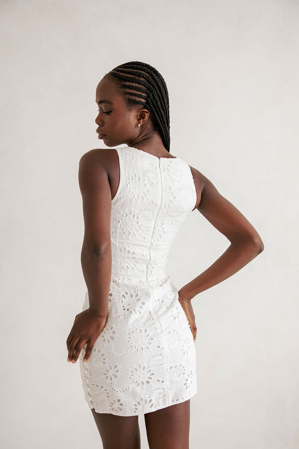 Marsielle Cutout Mini Dress - White
