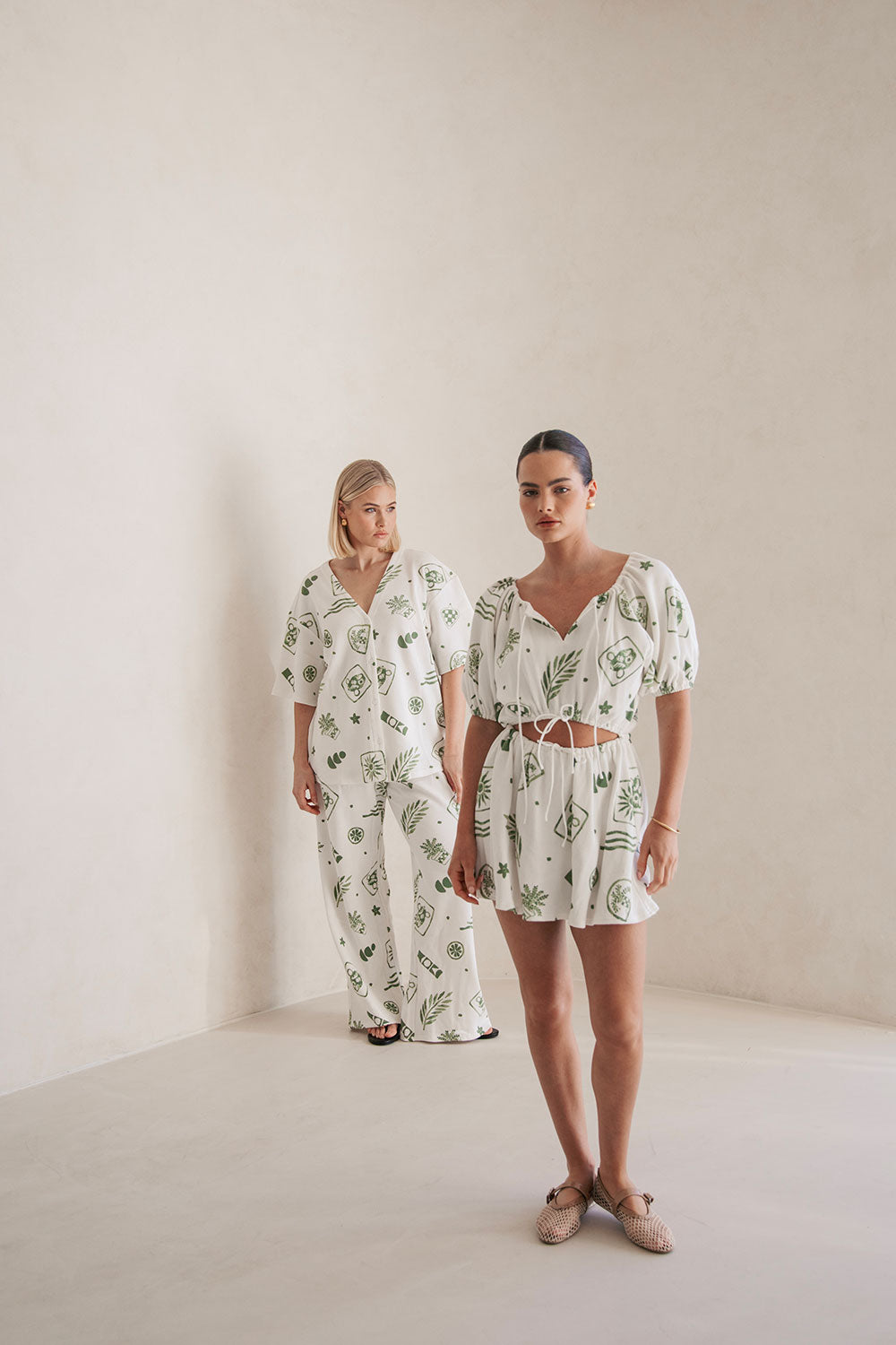 Milo Cutout Mini Dress - Relic White Green