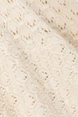 Cream Pointelle Knit Waist Tie Mini Demi Dress