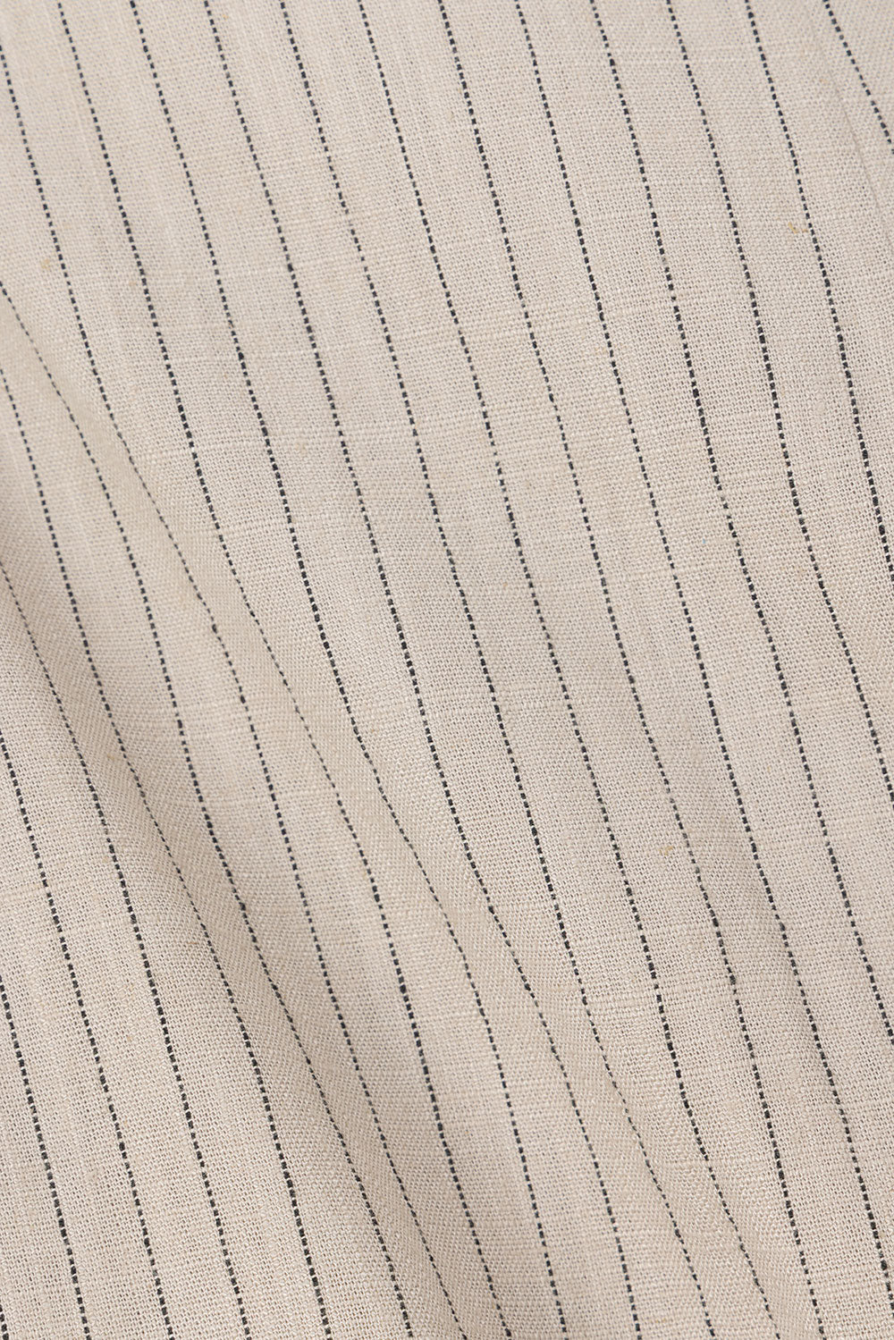 Beige Linen Blend Button Up Longline Zinnie Top