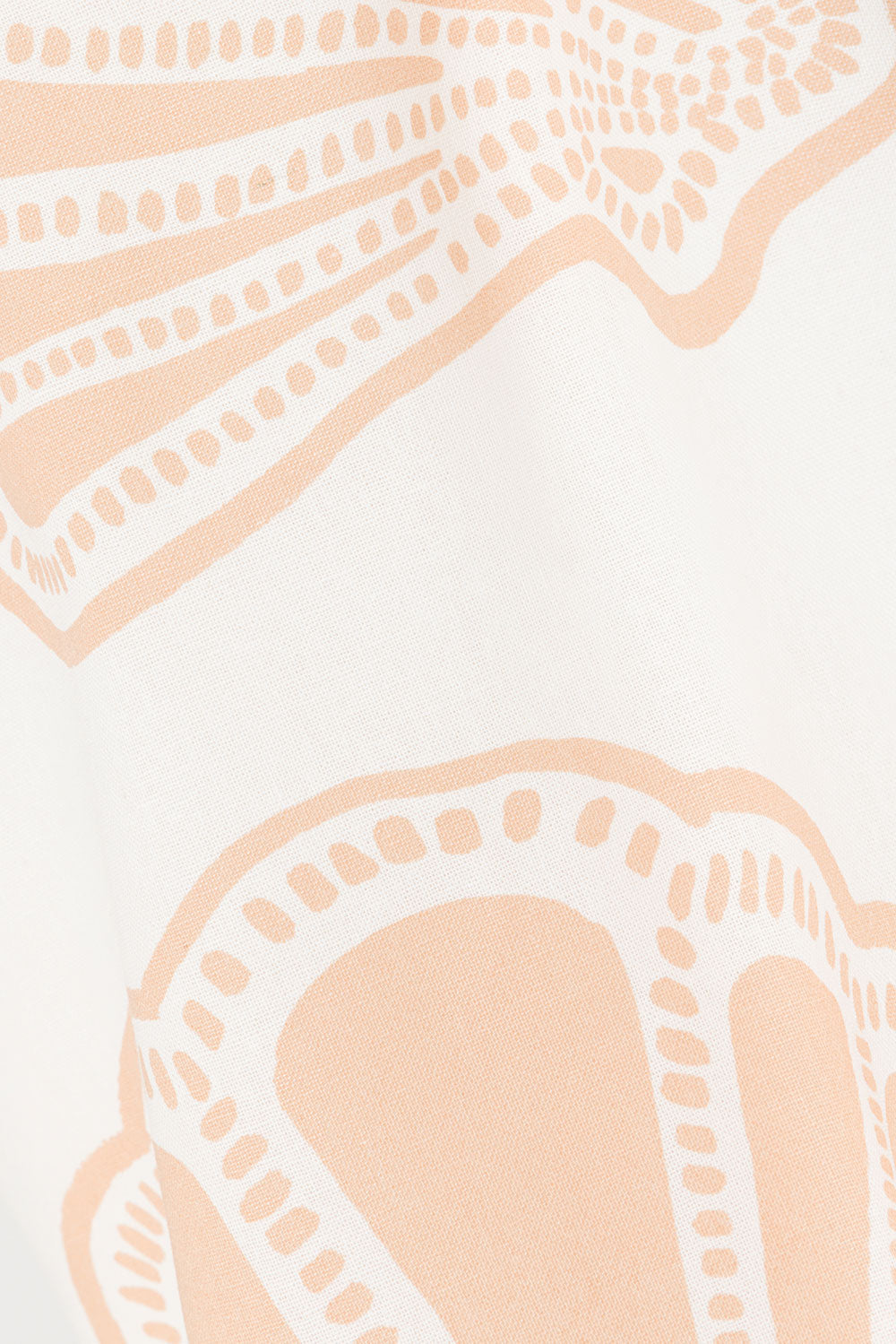 Celestia Mini Button Skirt - White, Pink Coastal Shell Print