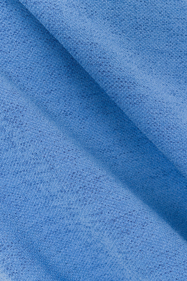 Blue Asymmetric Draped Mazi Kimora Dress