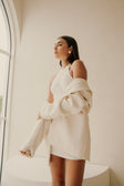 Atley Knit Halter Mini Dress - Cream