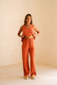 Blood Orange Elastic Drawstring Dita Pants