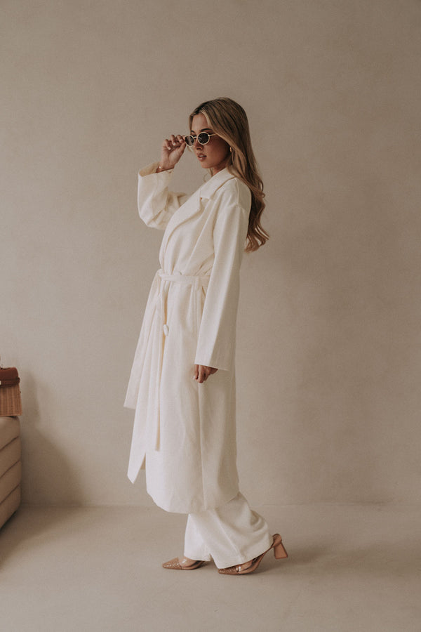 Off White Longline Arabella Trench Coat