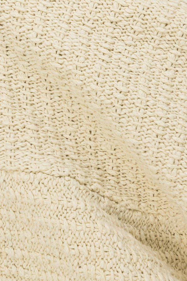 Beige Woven Knit Trisha T Shirt Top