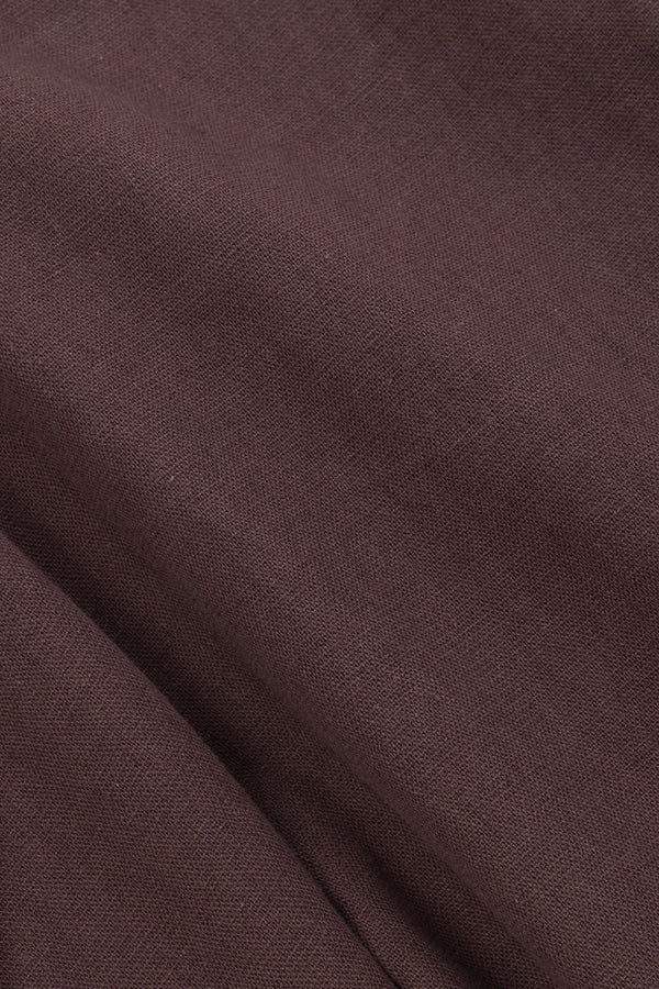 Chocolate Brown Elastic Drawstring Elara Pants