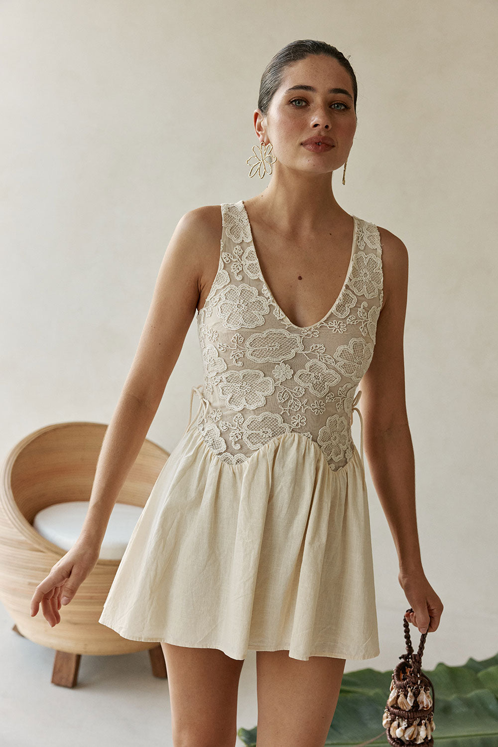 Tyla Dress - Cream