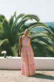 True Halterneck Maxi Dress -  Dulcie Daisy Purple Orange Pink Floral
