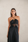 Ariah Halterneck Maxi Dress - Black