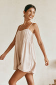 Teresia Adjustable Thin Strap Playsuit - Tan