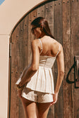 Beige Cut Out Pleated Tie Sydney Top