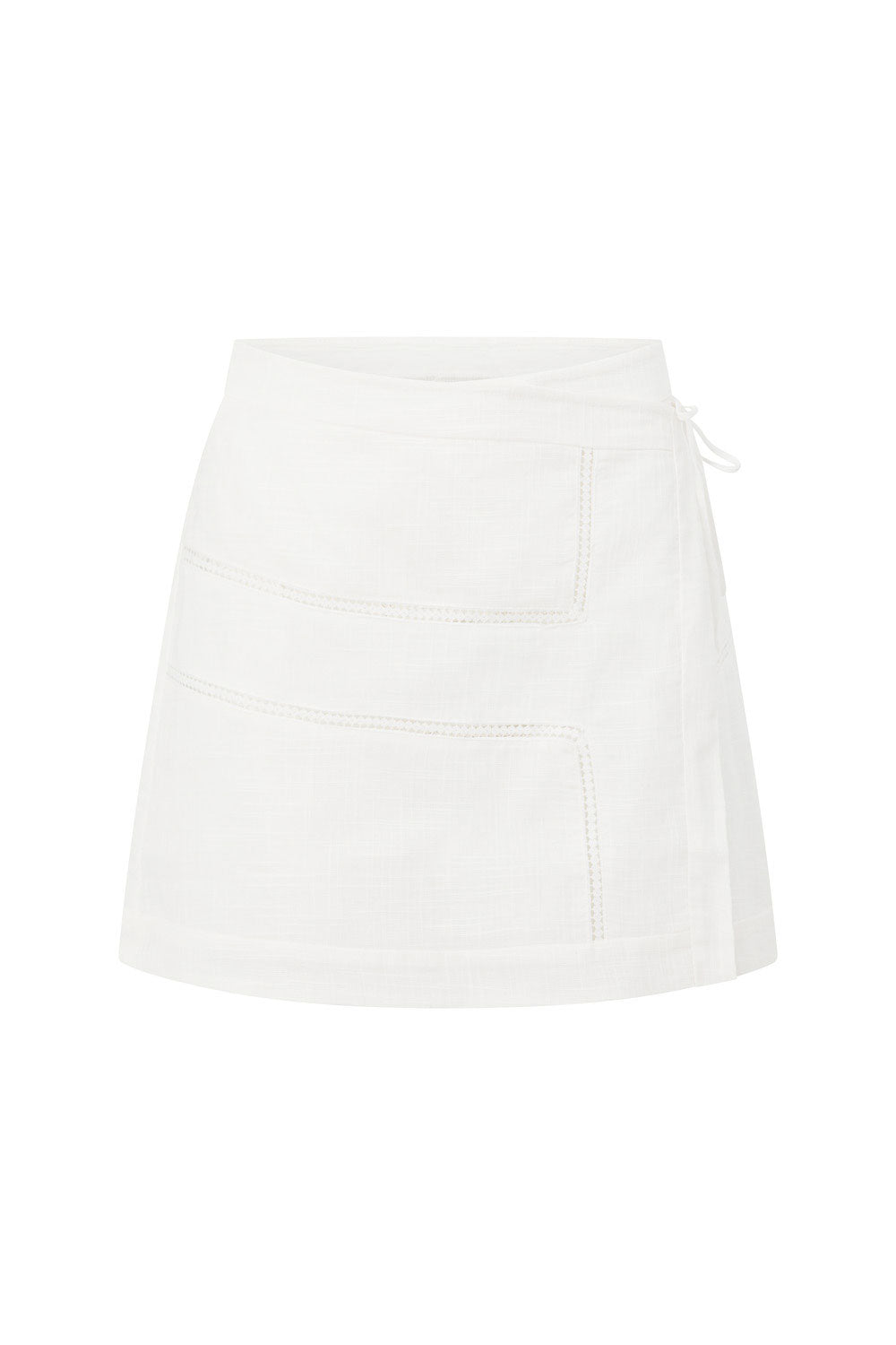 White Cheesecloth Wrap Mini Banks Skirt