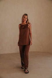 SAMPLE-Kinsley Jumpsuit - Chocolate