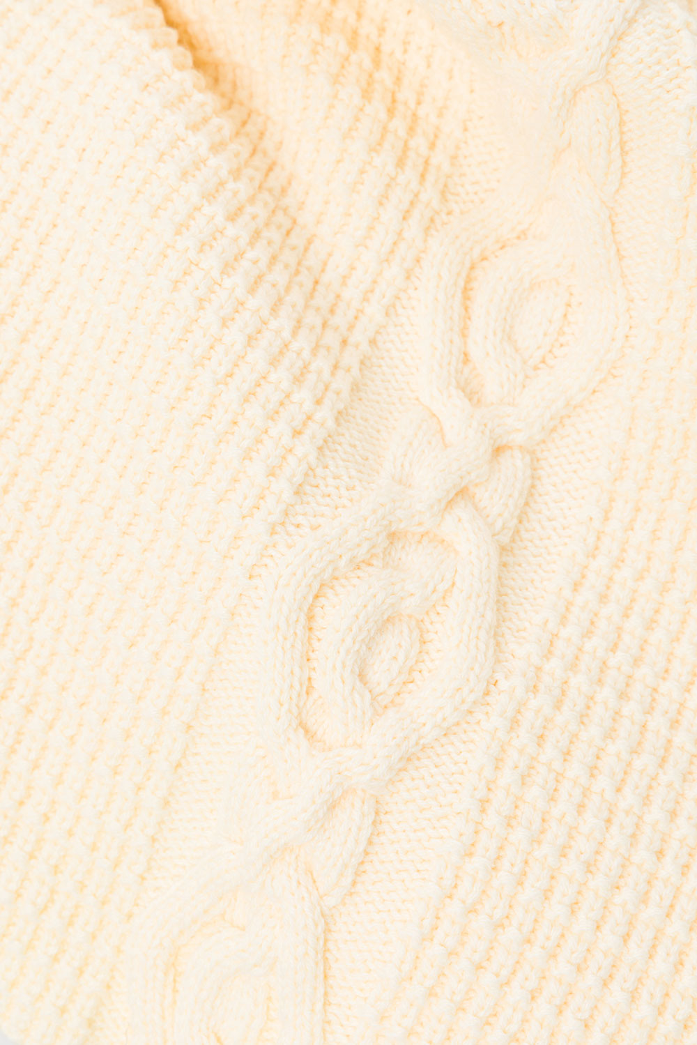 Cream Knit Drawstring Mini Nevaeh Skirt