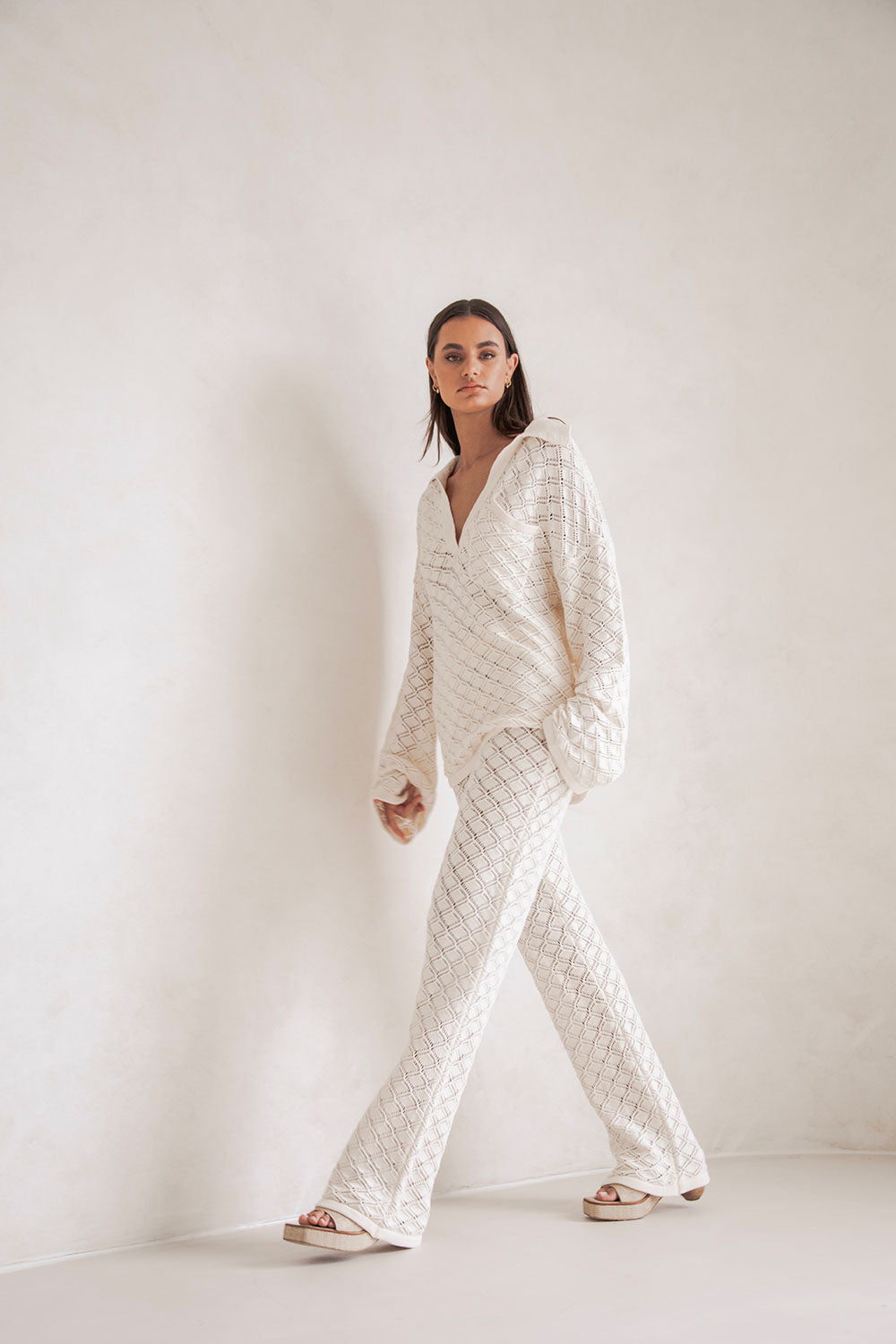 Jaime Knitted Pants - Cream