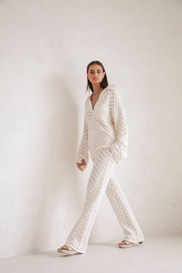 Jaime Knitted Pants - Cream