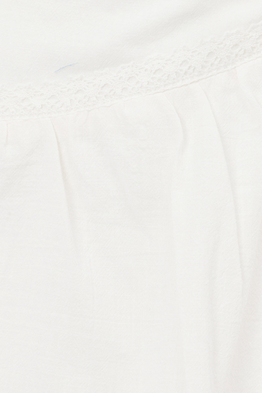 White Cotton Gathered Mini Alani Skirt