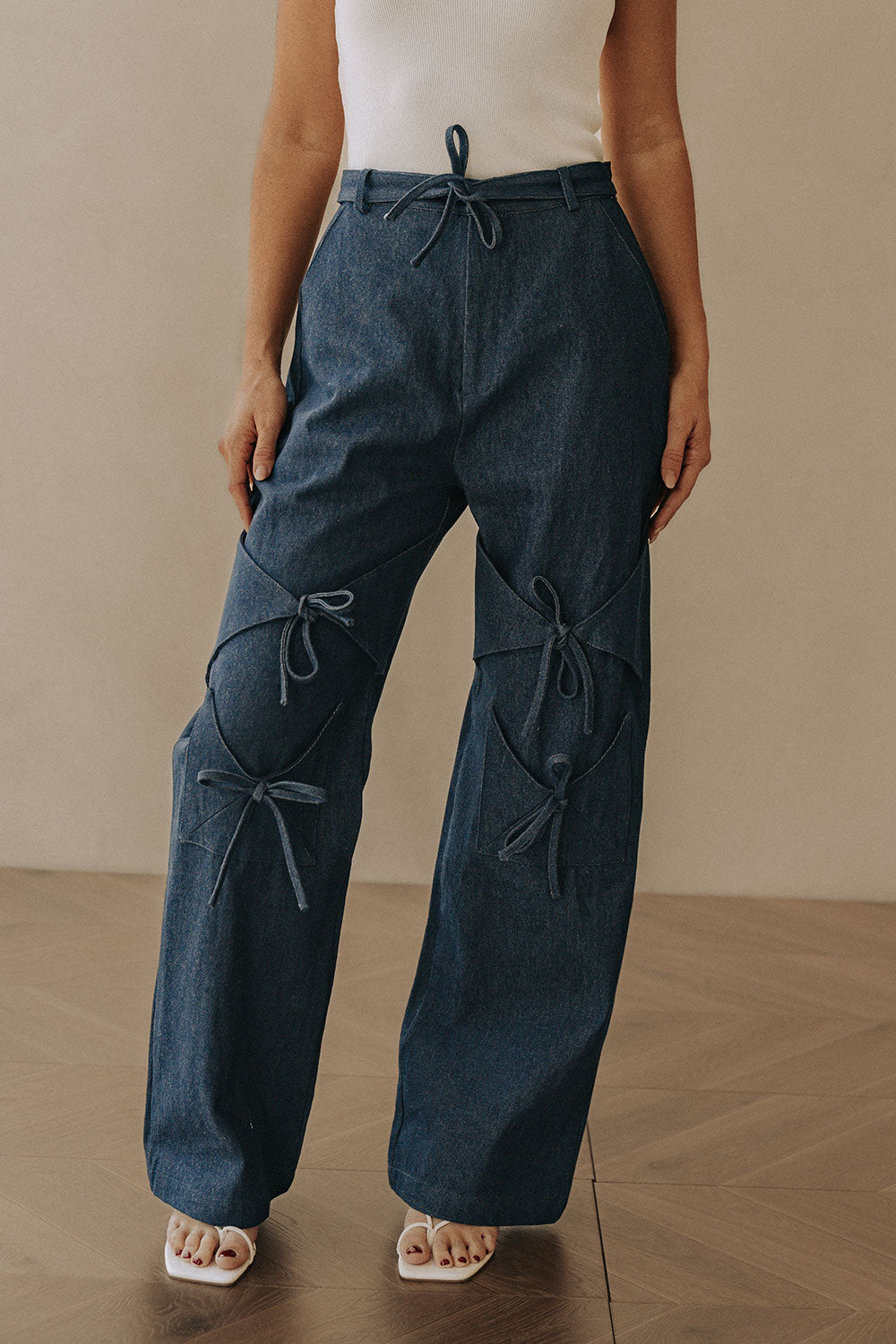 Poet Denim Pants - Dark Blue – SABO