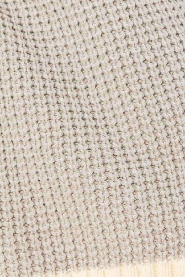 Grey Knit High Waist Wrap Mini Chester Skirt