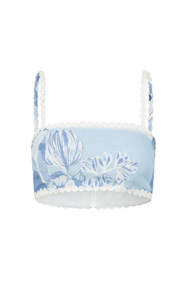 Vaso Blu Ric Rac Detail Kelia Crop Top