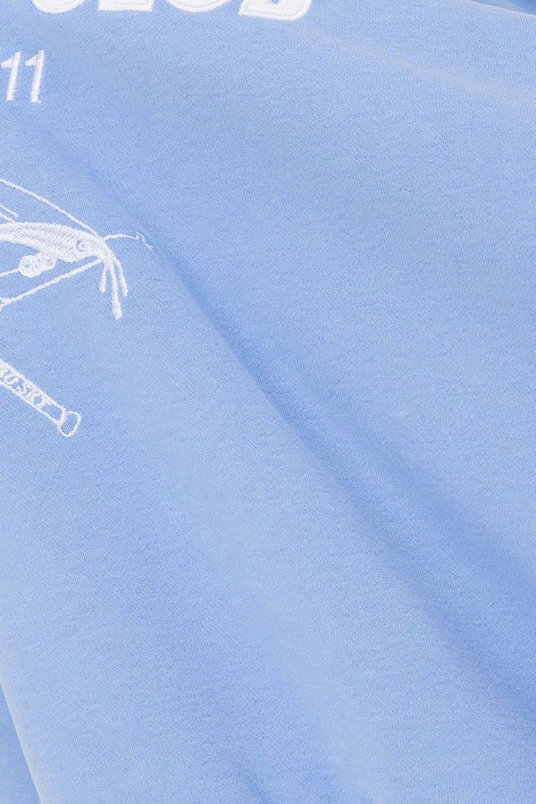 Sky Blue Fleece Oversized Vintage Bleeker Street Sweater