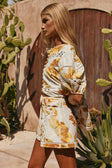White Agalia Floral Print Button Up Jara Blouse
