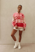 Pink Terry Oversized Vintage 1/4 Zipper Lovina Sweater