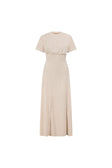 Gizelle Short Sleeve Maxi Dress - Beige