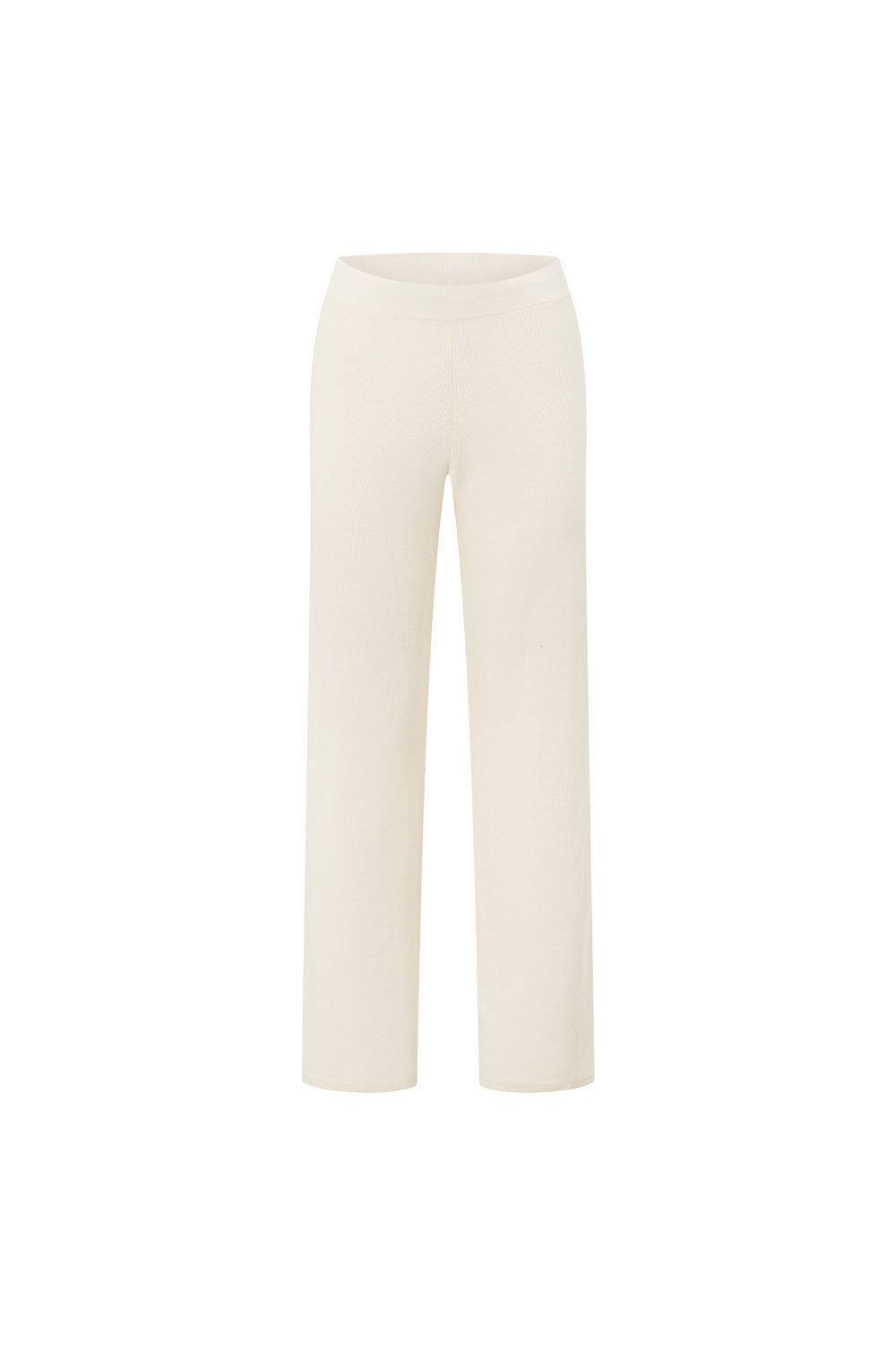 Cream Knit High Waist Sammi Pants