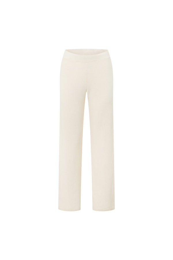 Cream Knit High Waist Sammi Pants