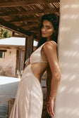 lliska Backless Cutout Maxi Dress - Stone