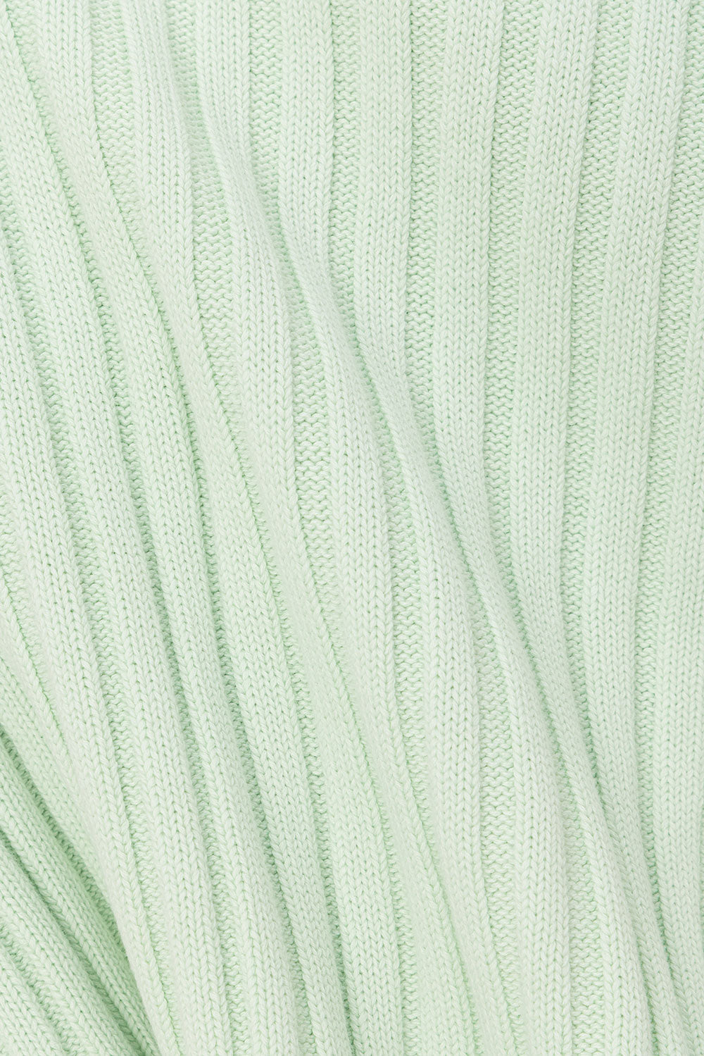 Mint Green Ribbed Knit Short Sleeve Celine Top