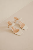 Catalina Block Mules / Heels - White