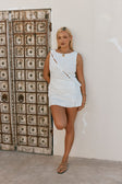 White Broderie Boat Neck Bow Freya Top