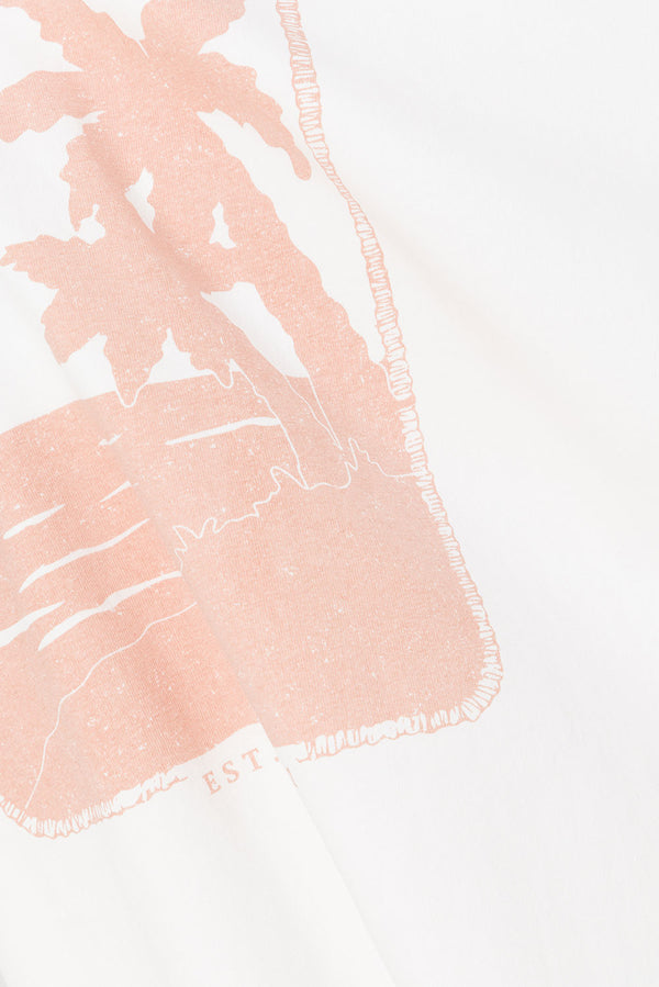 Pink Cotton Boxy Vintage Graphic Britta Tee