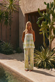 Green Fiore Festivio Print Strapless Orion Top
