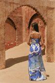 Valley Blue Print Strappy A Line Maxi Tasmin Dress