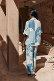 Vaso Blue Boxy Button Up Collar Kelia Shirt