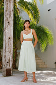 Dien Wrap Midi Skirt - Green