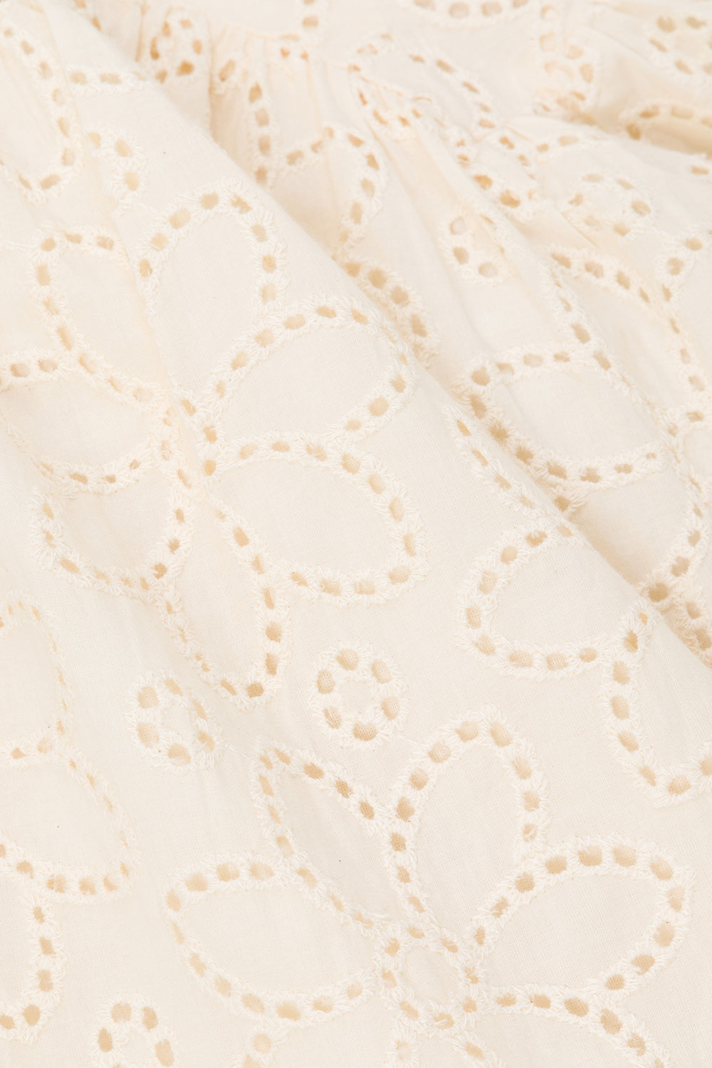 White Broderie Strapless Flouncy Mini Aura Dress