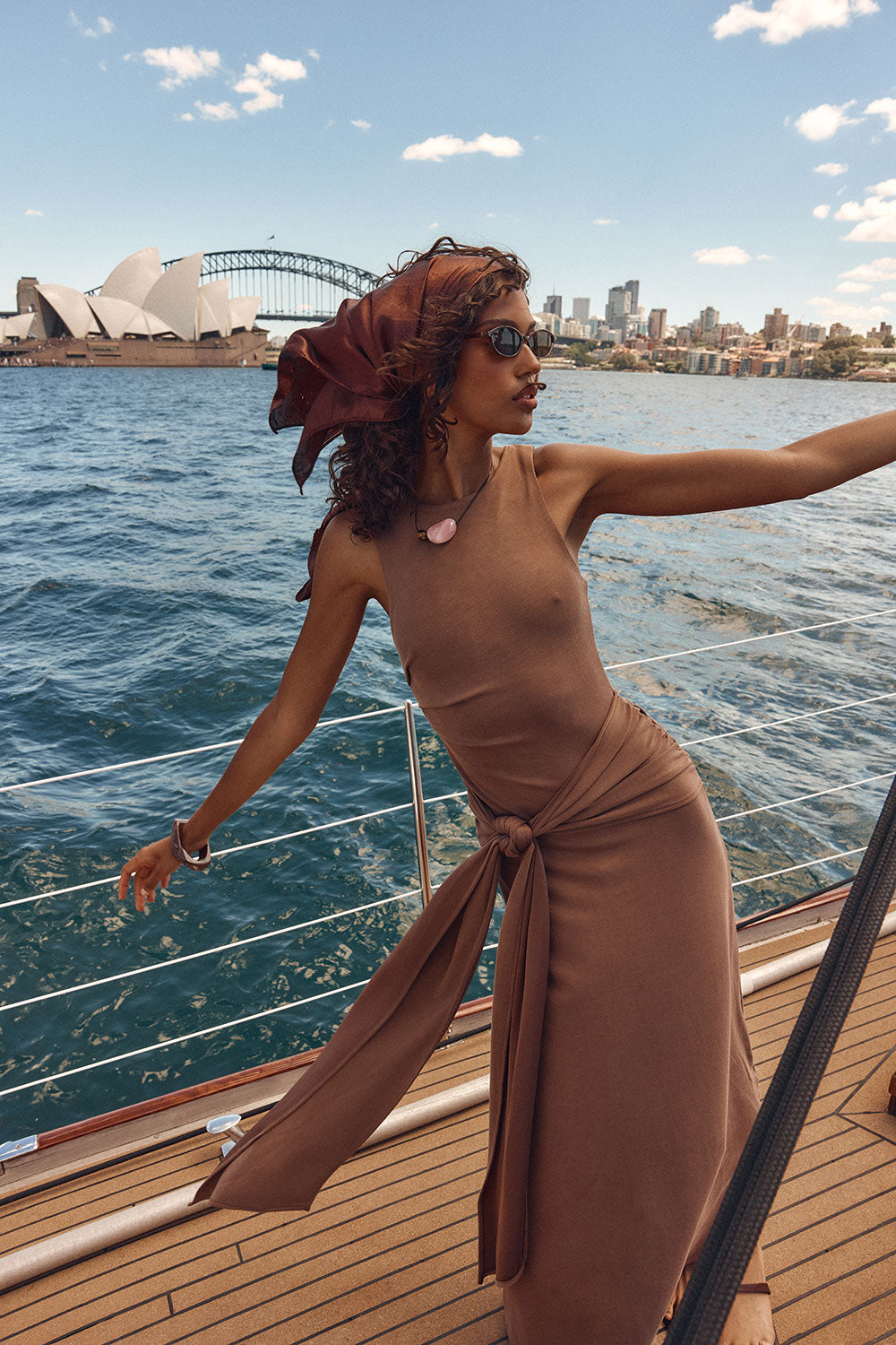 Chocolate Brown Waist Tie Maxi Soleia Dress – SABO Chocolate Brown Waist Tie Maxi Soleia Dress – SABO