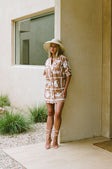 Atzaro Mini Shirt Dress - Brown