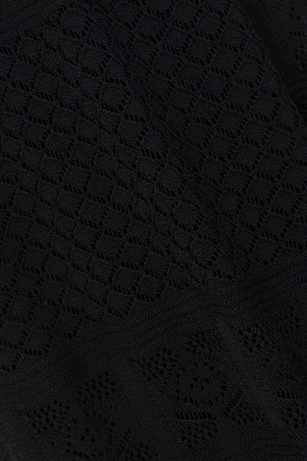 Black Crochet Knit High Waist Dillan Pants