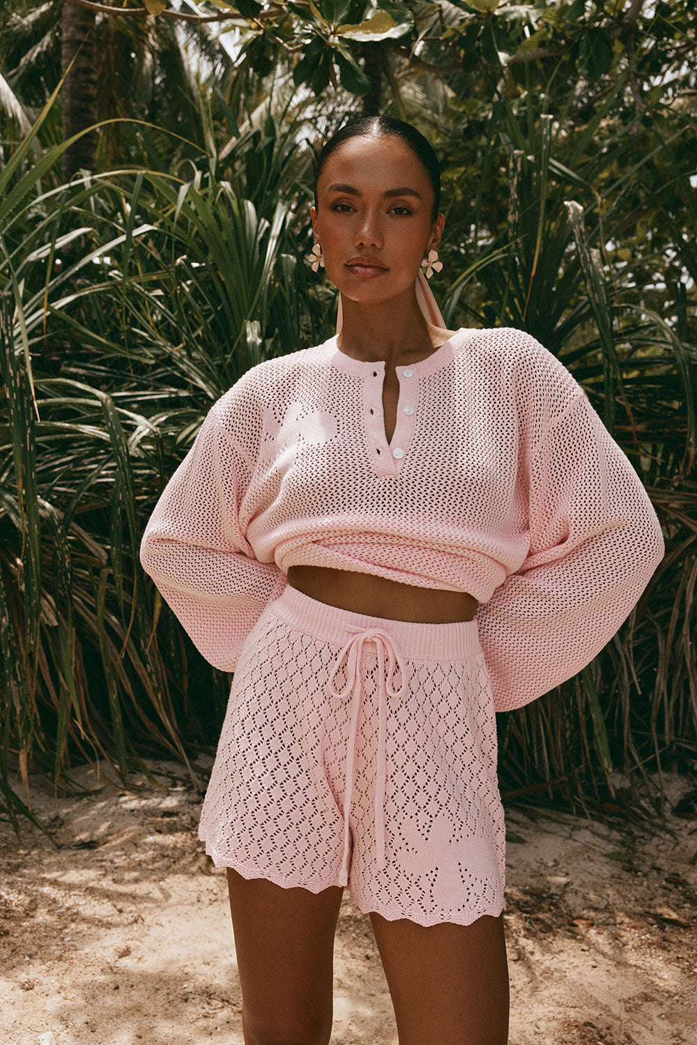 Milana Knit Shorts - Pink
