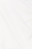White Asymmetric V Neck Wrap Teah Top