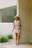 Atzaro Mini Shirt Dress - Brown