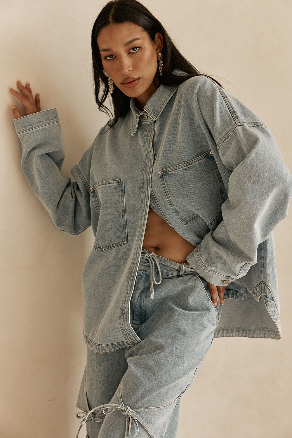 Poet Denim Jacket  - Light Blue