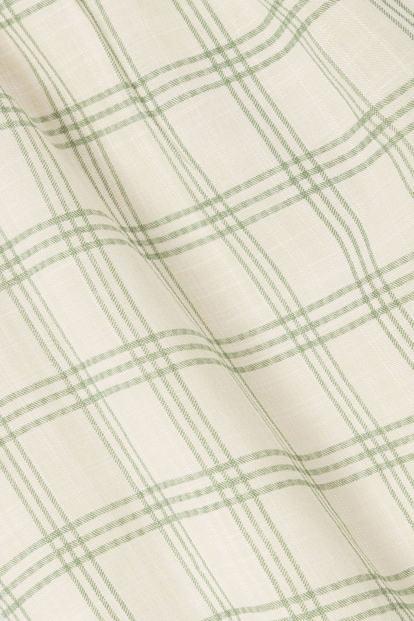 Green Checkered Drawstring Tilli Shorts